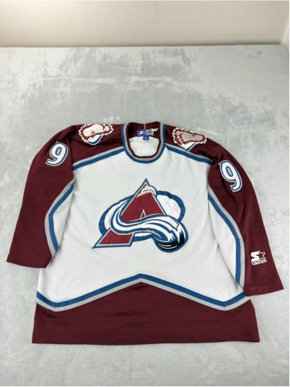 Vintage Starter Colorado Avalanche Mike Ricci #9 NHL Hockey Jersey